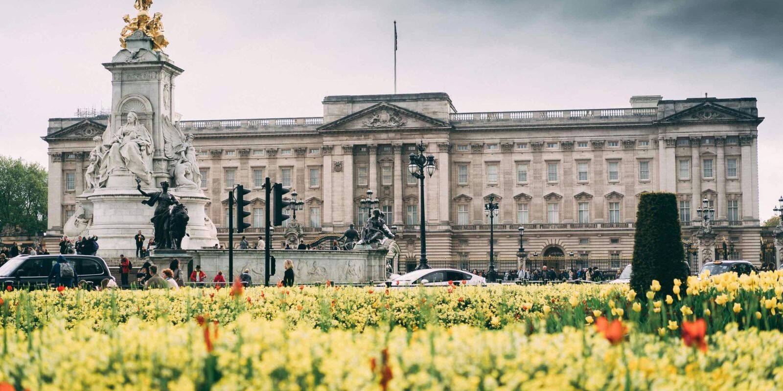 Imagen panorámica del palacio de buckingham