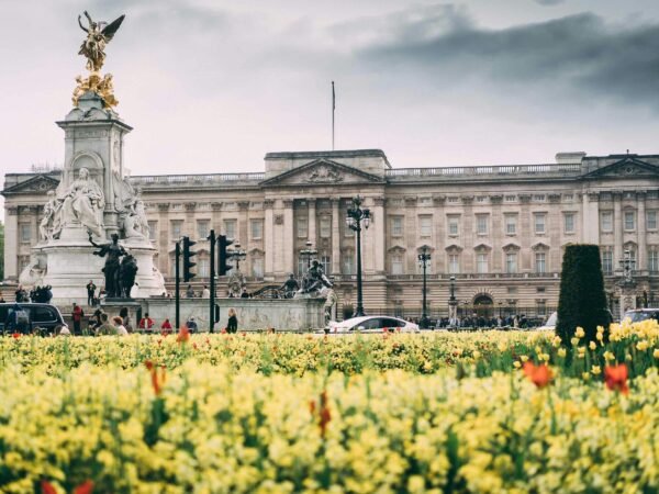 Imagen panorámica del palacio de buckingham